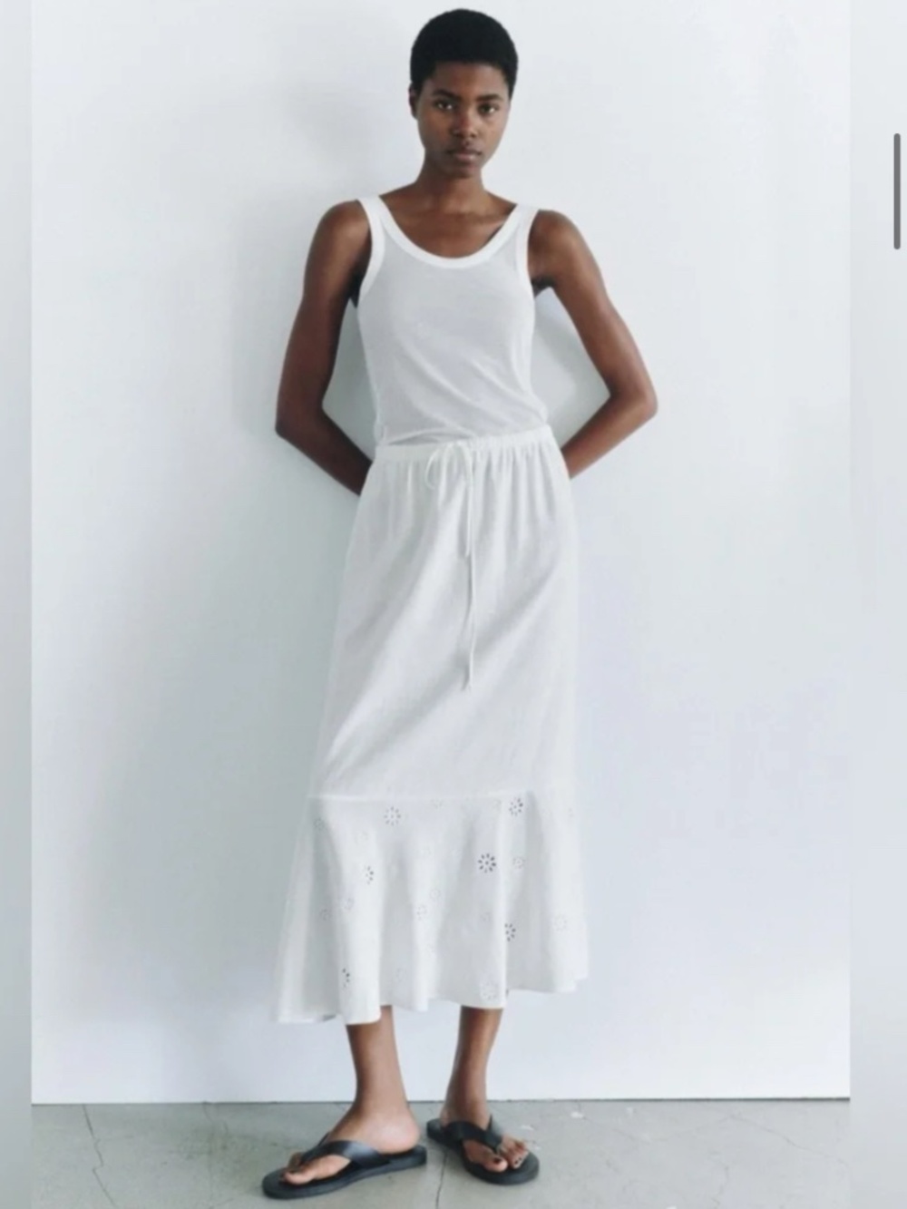 ZARA Embroidered Linen Blend Skirt - NWT